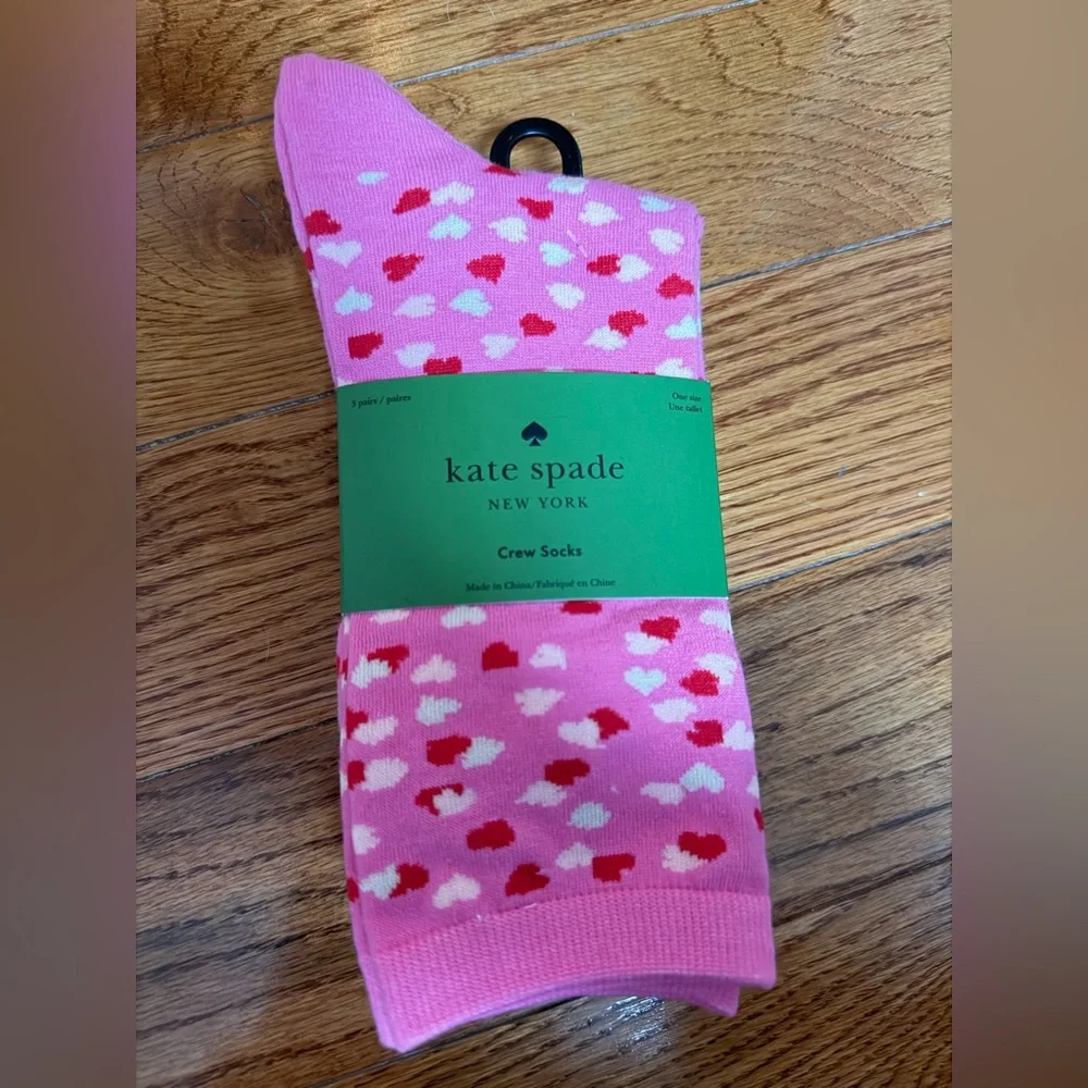 Kate Spade Valentines‎ Day Crew Socks - 3 pack